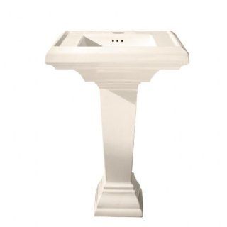 American Standard 0790.001.222 Town Square 24 Inch Single Hole Pedestal Lavatory Basin, Linen   Touch On Bathroom Sink Faucets  