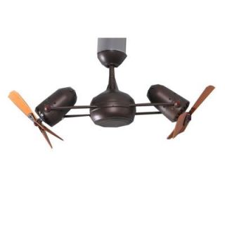Gale Series 14 in. Indoor Textured Bronze Double Headed Ceiling Fan XXDG TB WD