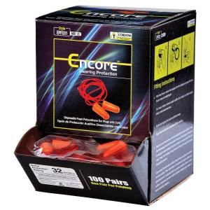 Cordova Encore Ear Plugs Corded Disposable 100 Per Box EPFC01
