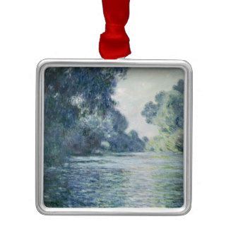 Branch of the Seine near Giverny by Claude Monet Christmas Ornaments