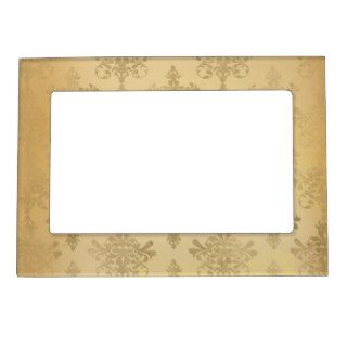 lovely vintage distressed gold damask magnetic photo frame