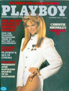 Christie Brinkley autographed Playboy Magazine (1984) Entertainment Collectibles