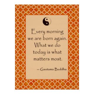 Buddha Quote Every Morning. Posters