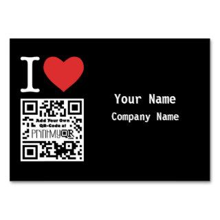 I Heart QR Code (add your own) Business Card Template