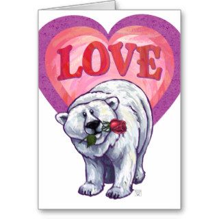 Polar Bear Valentine's Day Greeting Card