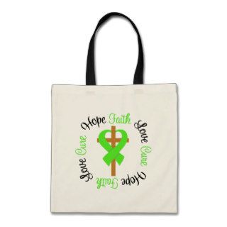 Mental Health Awareness Faith Hope Love Cross Tote Bags