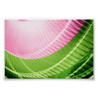 Breeze XII    Pink and Green Abstract Poster