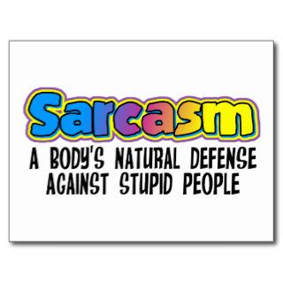 Sarcasm Postcards