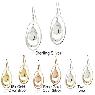 Mondevio Sterling Silver Teardrop and Oval Dangle Earrings Mondevio Sterling Silver Earrings