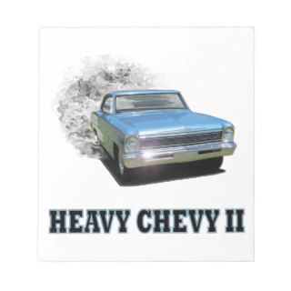 Memo Note Pad With Chevy II Drag Racing Design