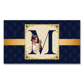 Victorian Lady Letter M Business Cards