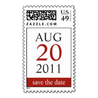 Classic Calendar Save The Date Postage Stamp