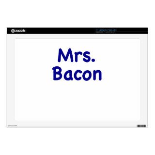 Mrs. Bacon Decal For 17" Laptop