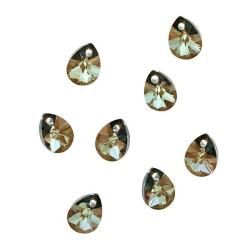 Beadaholique Crystal Bronze Shade 8mm Mini Pear Pendant Beadaholique Loose Beads & Stones