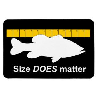 "Size Does Matter"   Funny bass fishing Flexible Magnets