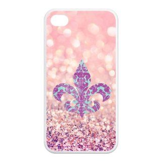 Custom Colorful Fleur De Lis Printed Back Cover for Iphone 4/4S Case & Beautiful Fleur De Lis Iphone TPU Case at sosweetycats store Computers & Accessories