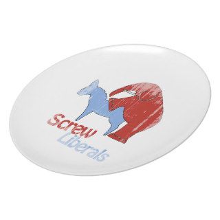 Screw Liberals Faded.png Dinner Plate