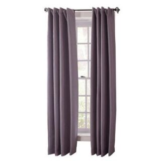 Martha Stewart Living Fig Faux Silk Room Darkening Back Tab Curtain, 108 in. Length 1617921