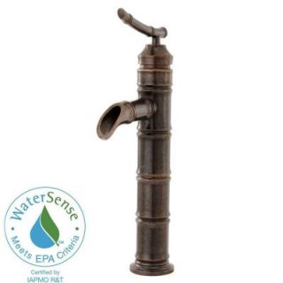Bamboo Single Hole 1 Handle Low Arc Bathroom Vessel Faucet in Heritage Bronze 67109 8196H