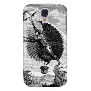 Vintage Victorian Flying Machine Invention Galaxy S4 Cases