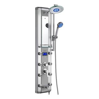 Blue Ocean 52 inch Aluminum Shower Panel Tower LED Rainfall Shower Head Bath Fixtures
