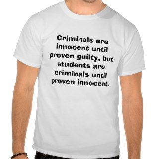 Criminals are innocent until proven guilty, buttees