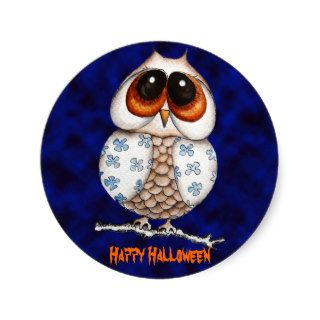 Floral Owl Halloween Sticker