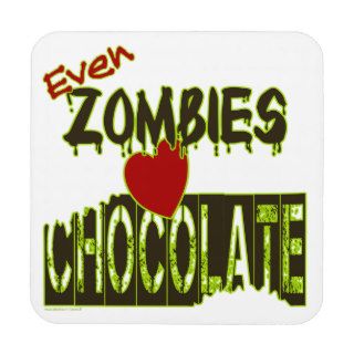 Even Zombies Heart Chocolate Coaster Set