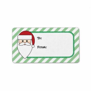 Personalizable Santa Claus Christmas Tags Personalized Address Labels