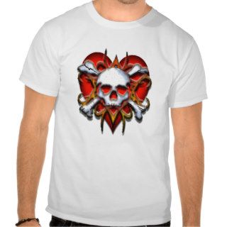 heart skull t shirt