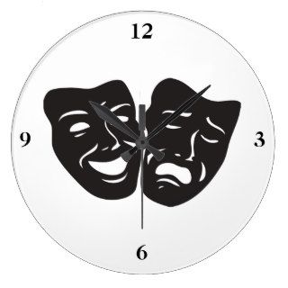 Comedy Tragedy Drama Theatre Masks Clock