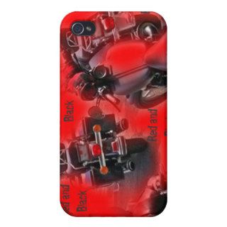 Motorcycles iPhone 4 Cover with "Red and Black"