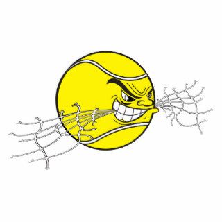 aggressive tennis ball biting net graphic cut outs