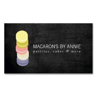FRENCH MACARON STACK LOGO IV Bakery, Pastry Chef Business Card Templates