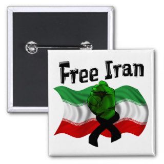 Support The Green Wave, Free Iran Pin