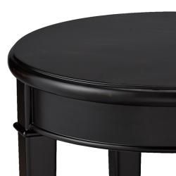 Round Black Finish Accent Table Coffee, Sofa & End Tables