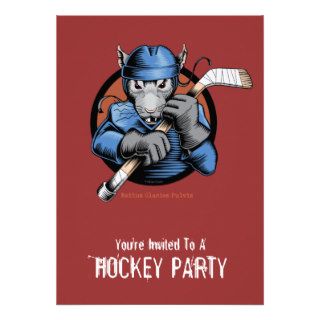 Hockey Rat Party invitation