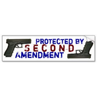 Protected by Second Amendment Bumper Sticker