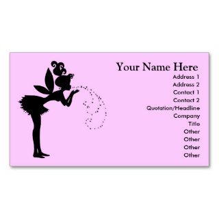 Fairy blowing magic pixie dust business card