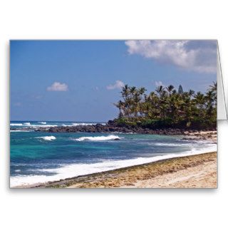 North Shore on the island of Oahu in Hawaii Cards