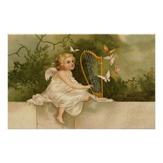 Musical Harp Fairy Poster