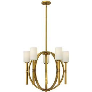 Margeaux 5 Arm Chandelier With Etched Opal Glass Shades    
