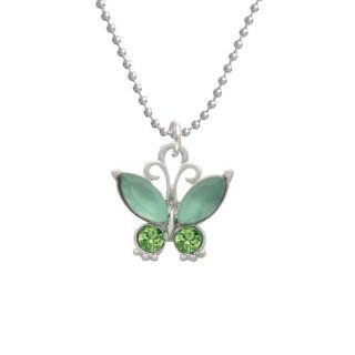 Butterfly with Frosted Green Resin Wings [Jewelry] Delight Delight Jewelry