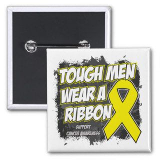 Testicular Cancer Tough Men Wear A Ribbon Pins