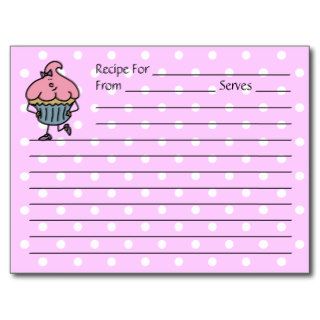 Extra Large Lil' Miss Cuppy Cake Recipe Card Post Card