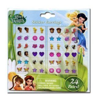 Disney Fairies & Tinkerbell Kids 24 pair Sticker Earrings (Pack of 3) Toys & Games