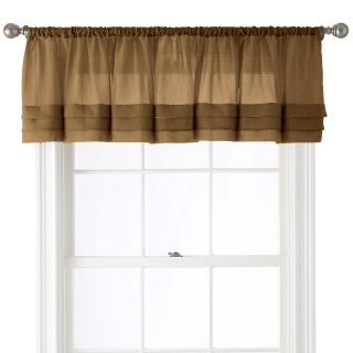 ROYAL VELVET Crushed Voile Tailored Pleated Valance, Fawn