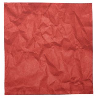 Wrinkled Crumpled Paper Texture Red Napkin