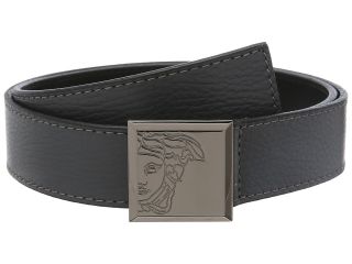 Versace Collection Elk Print Belt w/ Smoke Buckle Mens Belts (Gray)