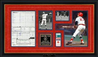 Carlton Fisk Boston Red Sox Framed Hall Of Fame Product AAPX220  Baseball Equipment  Sports & Outdoors